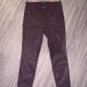 Express faux leather looking pants